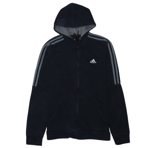 Adidas Men's Black Full Zip Hoodie Size L Sportswear Fleece