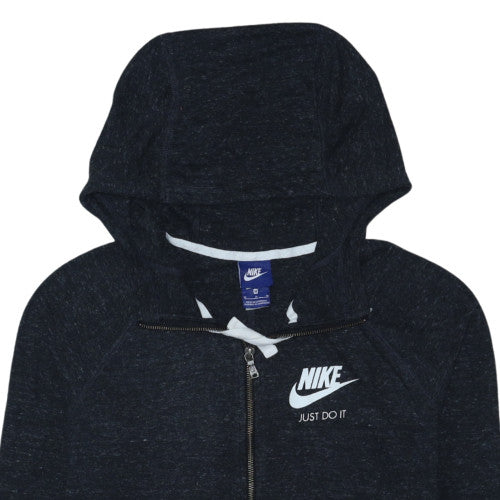 Nike Men's Black Full Zip Hoodie M Sportswear Cotton Blend