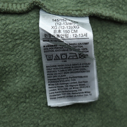 GAP Kids Boys Green Camouflage Pullover Hoodie XL 12-13 Years Cotton Blend