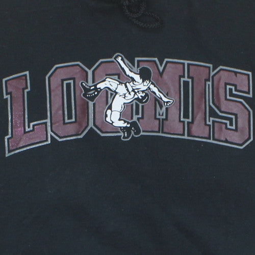 Champion Mens Black Pullover Hoodie Small Fleece Loomis Graphic