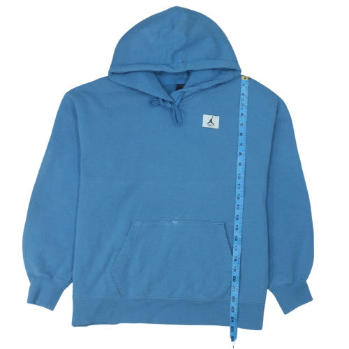 Jordan Men's Blue Pullover Hoodie Size S Oversized Fit Logo Fleece