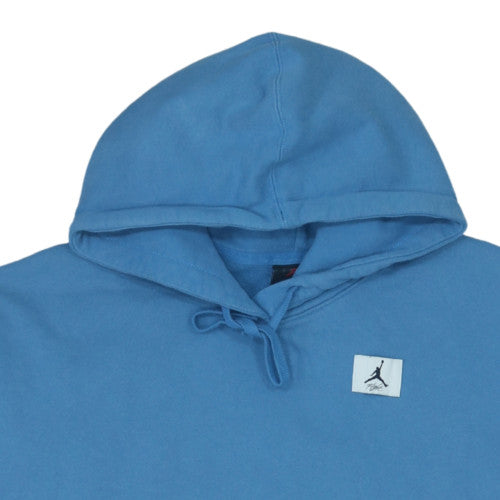 Jordan Men's Blue Pullover Hoodie Size S Oversized Fit Logo Fleece