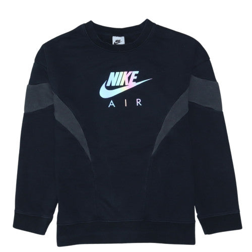 Nike Boys Black Air Logo Long Sleeve Pullover T-Shirt Size L (146-156cm)