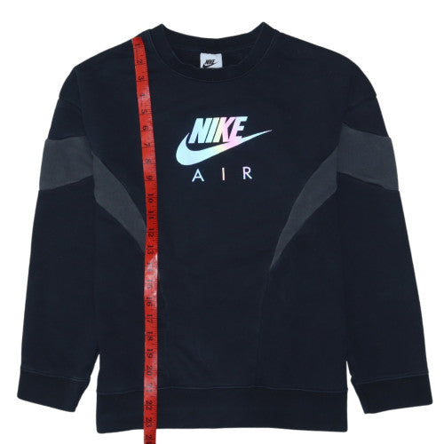 Nike Boys Black Air Logo Long Sleeve Pullover T-Shirt Size L (146-156cm)