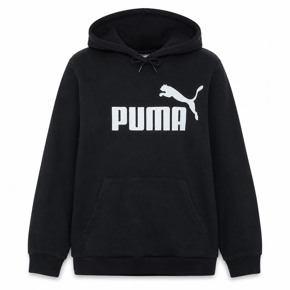 Puma Women's Black XL Pullover Hoodie with Logo and Kangaroo Pocket