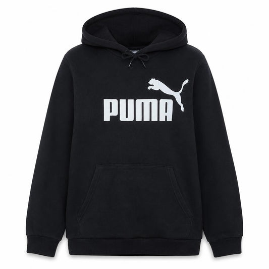 Puma Women's Black XL Pullover Hoodie with Logo and Kangaroo Pocket