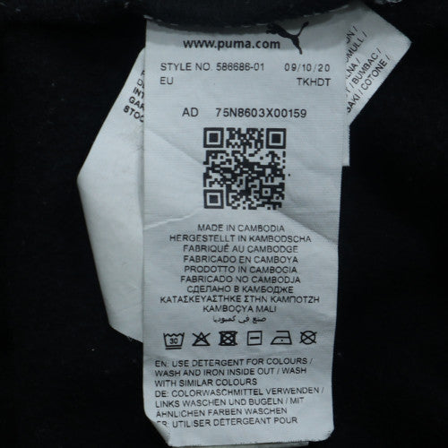 Puma Women's Black XL Pullover Hoodie with Logo and Kangaroo Pocket