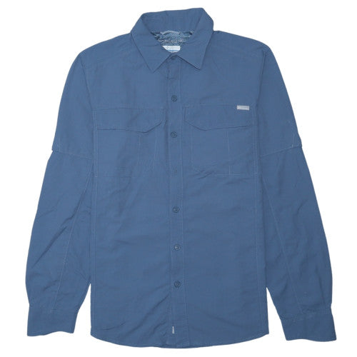 Columbia Men's Blue Long Sleeve Button-Up Omni-Shade Shirt Size S
