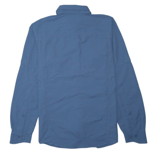 Columbia Men's Blue Long Sleeve Button-Up Omni-Shade Shirt Size S