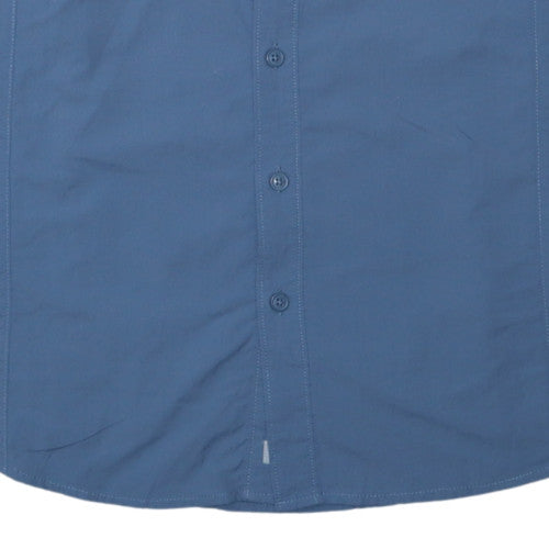Columbia Men's Blue Long Sleeve Button-Up Omni-Shade Shirt Size S