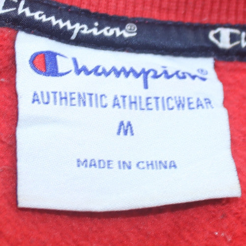 Champion Men's Red Crew Neck Pullover Sweatshirt M