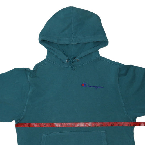 Champion Men's Green Small Pullover Hoodie with Embroidered Logo