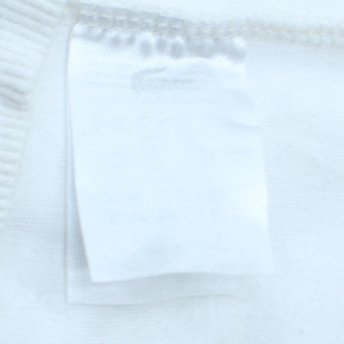 Lacoste Men's White 1/4 Zip Collared Sweatshirt Size M