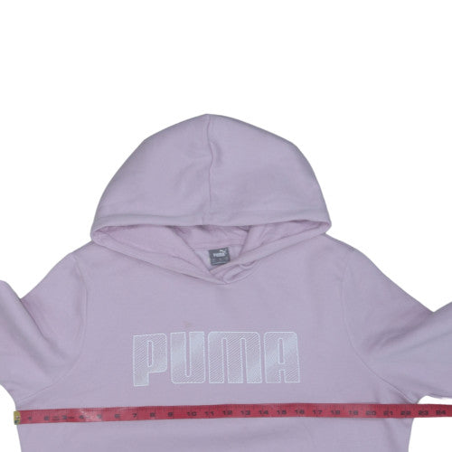 Puma Womens Lilac Hoodie XL Pullover Cotton Blend Logo Casual