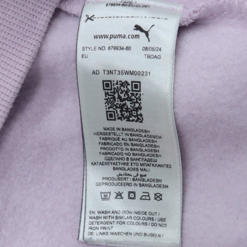 Puma Womens Lilac Hoodie XL Pullover Cotton Blend Logo Casual