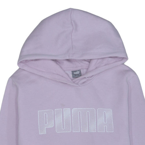 Puma Womens Lilac Hoodie XL Pullover Cotton Blend Logo Casual