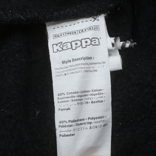 Kappa Men's Black Cotton Blend Jogger Trousers Medium