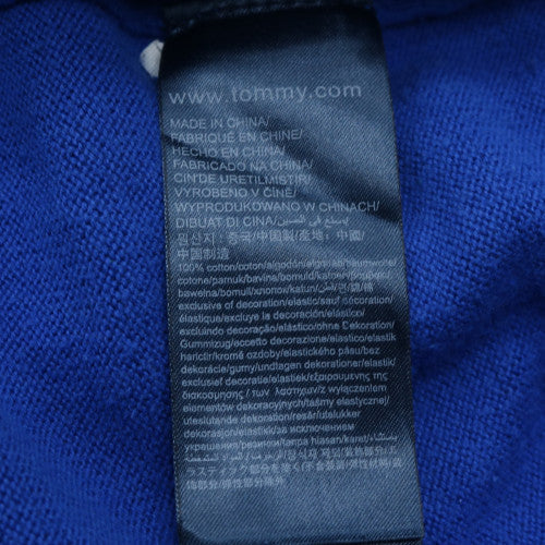 Tommy Hilfiger Men's Blue Cotton Crew Neck Pullover Jumper M
