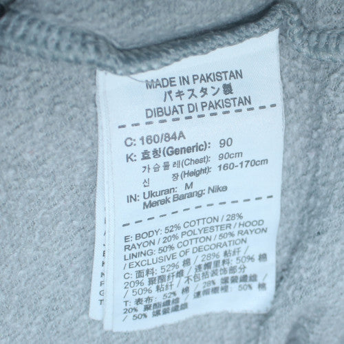Nike Womens Grey Pullover Hoodie M Cotton Blend Casual