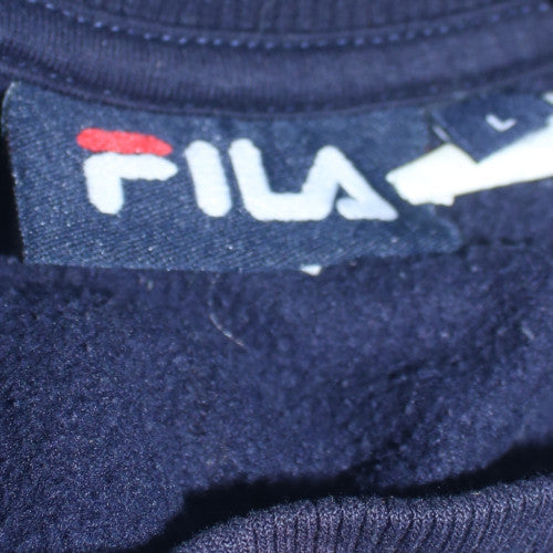 FILA Men's Blue Crew Neck Logo Sweatshirt Size L Pullover