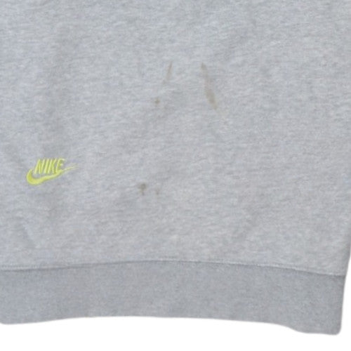 Nike Men's Grey Small Logo Pullover Sweatshirt - Size S