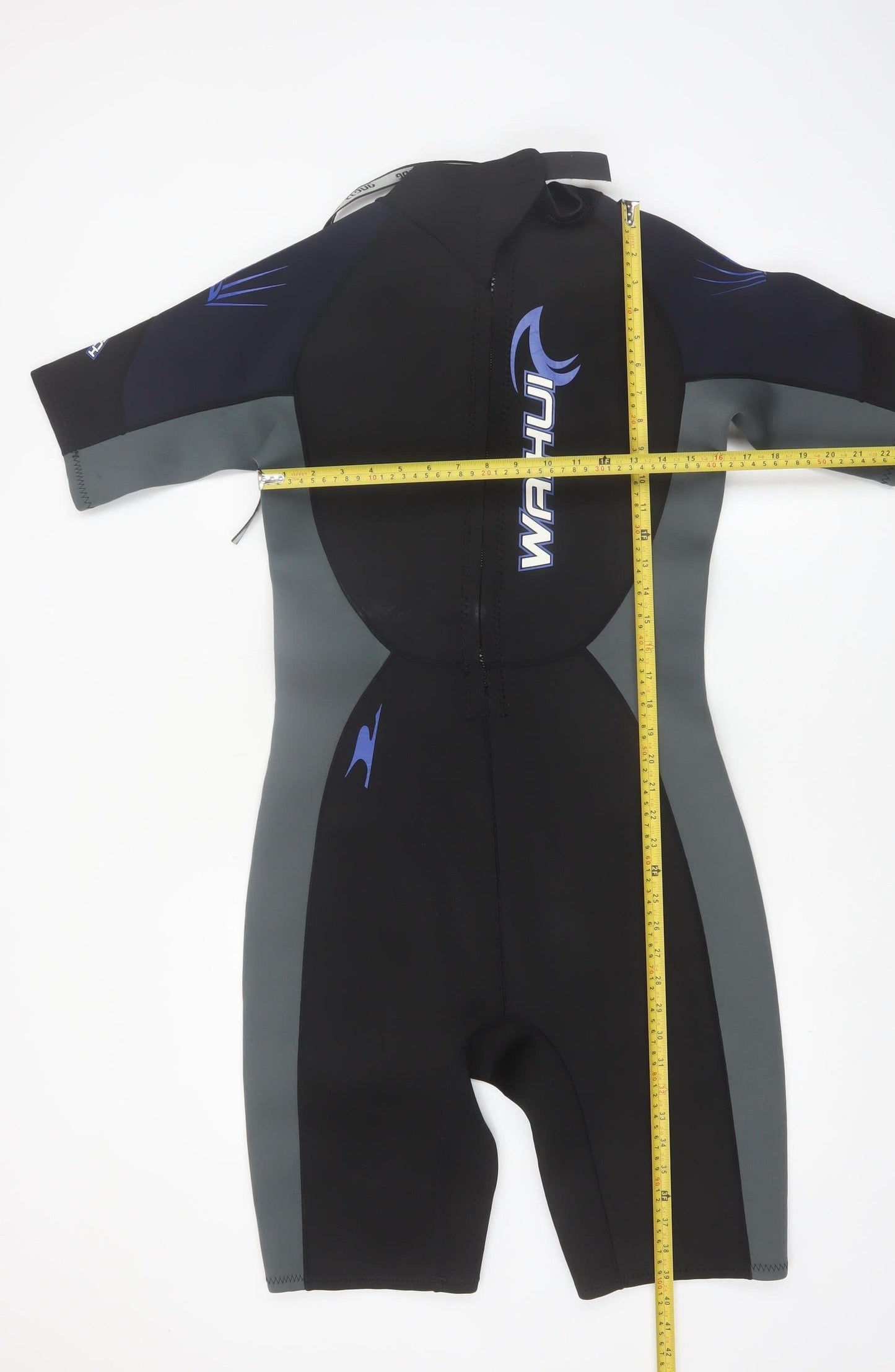 Waihui Men's Black & Grey Short Sleeve Wetsuit Large Neoprene