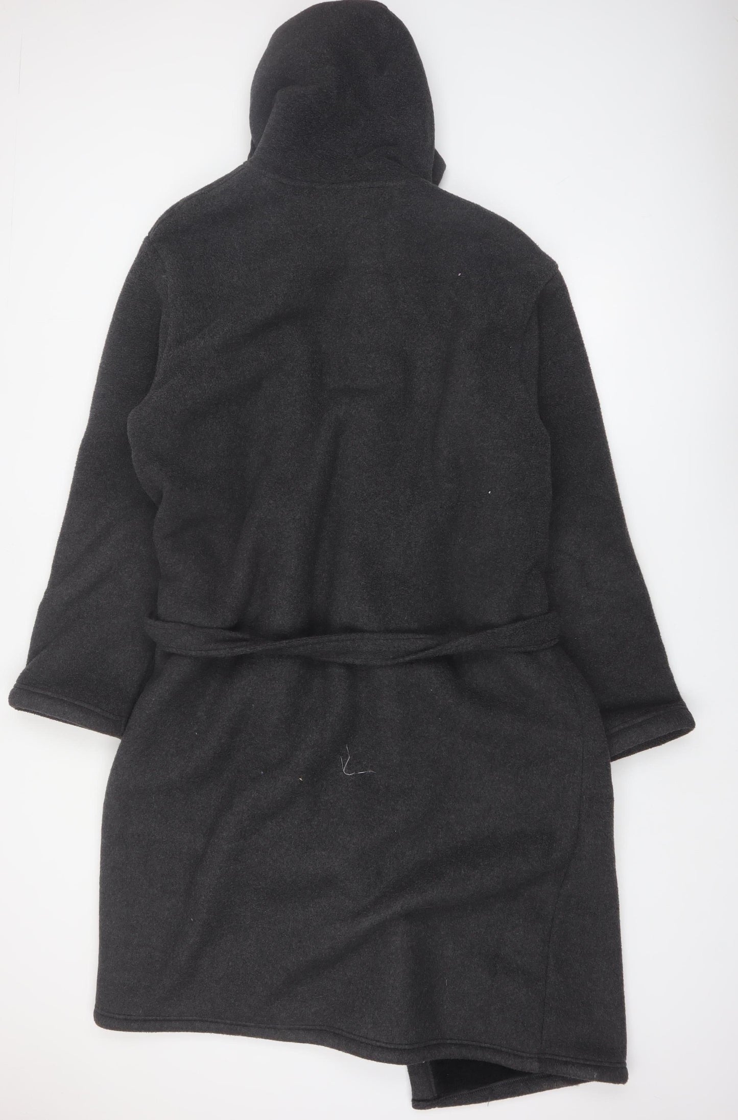 Marks and Spencer Men's Black Fleece Hooded Robe XL Winter Nightwear