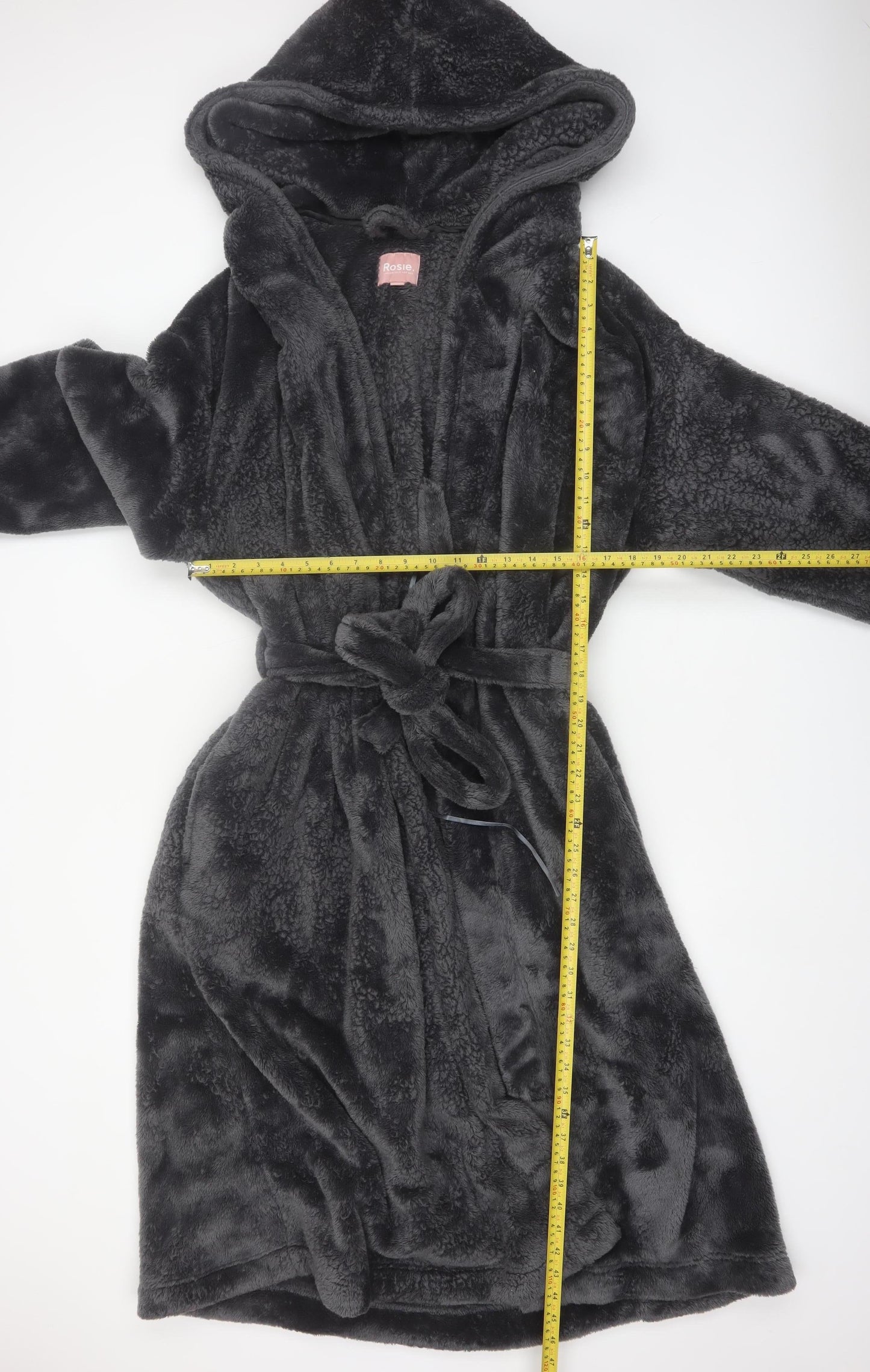 Marks and Spencer Women Grey Fleece Hooded Robe XL Winter