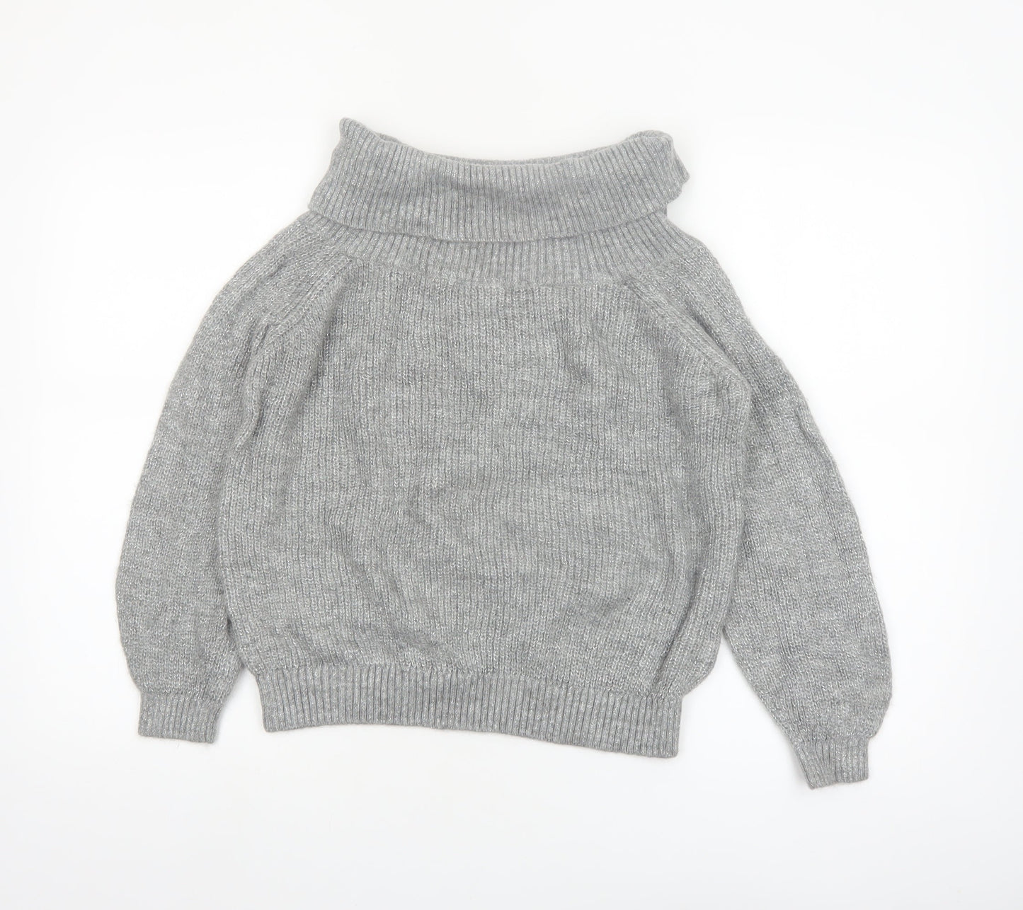 Next Women Grey L Roll Neck Knit Pullover Jumper