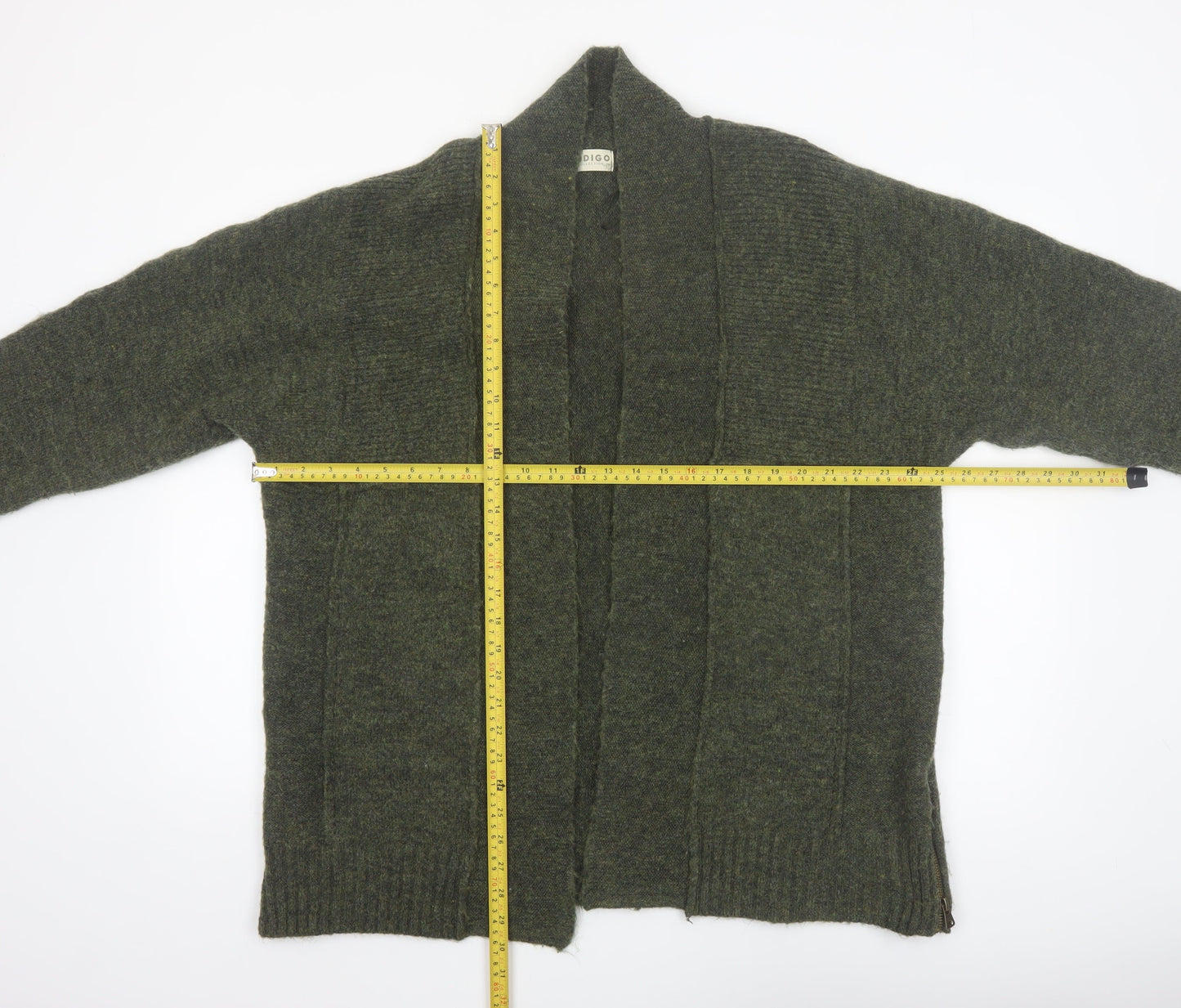 Marks and Spencer Womens Green Size L Chunky-Knit Cardigan