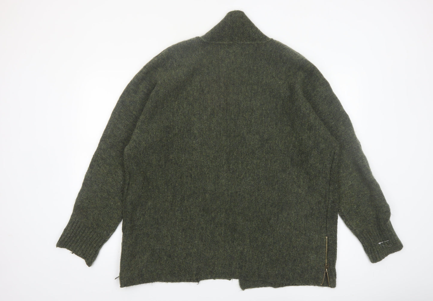 Marks and Spencer Womens Green Size L Chunky-Knit Cardigan