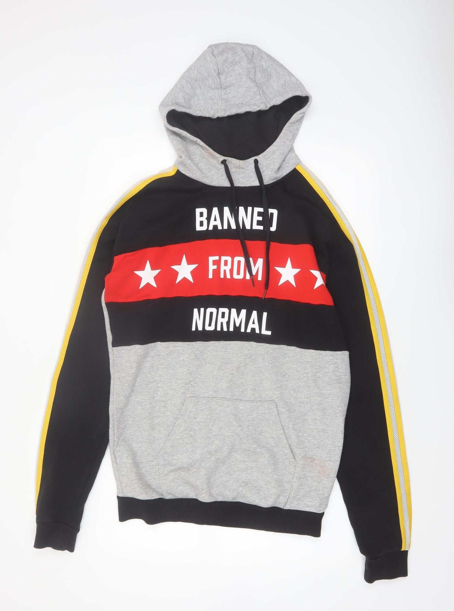 Adidas Women’s Grey Black Hoodie Rita Ora Medium Graphic Stars Pullover