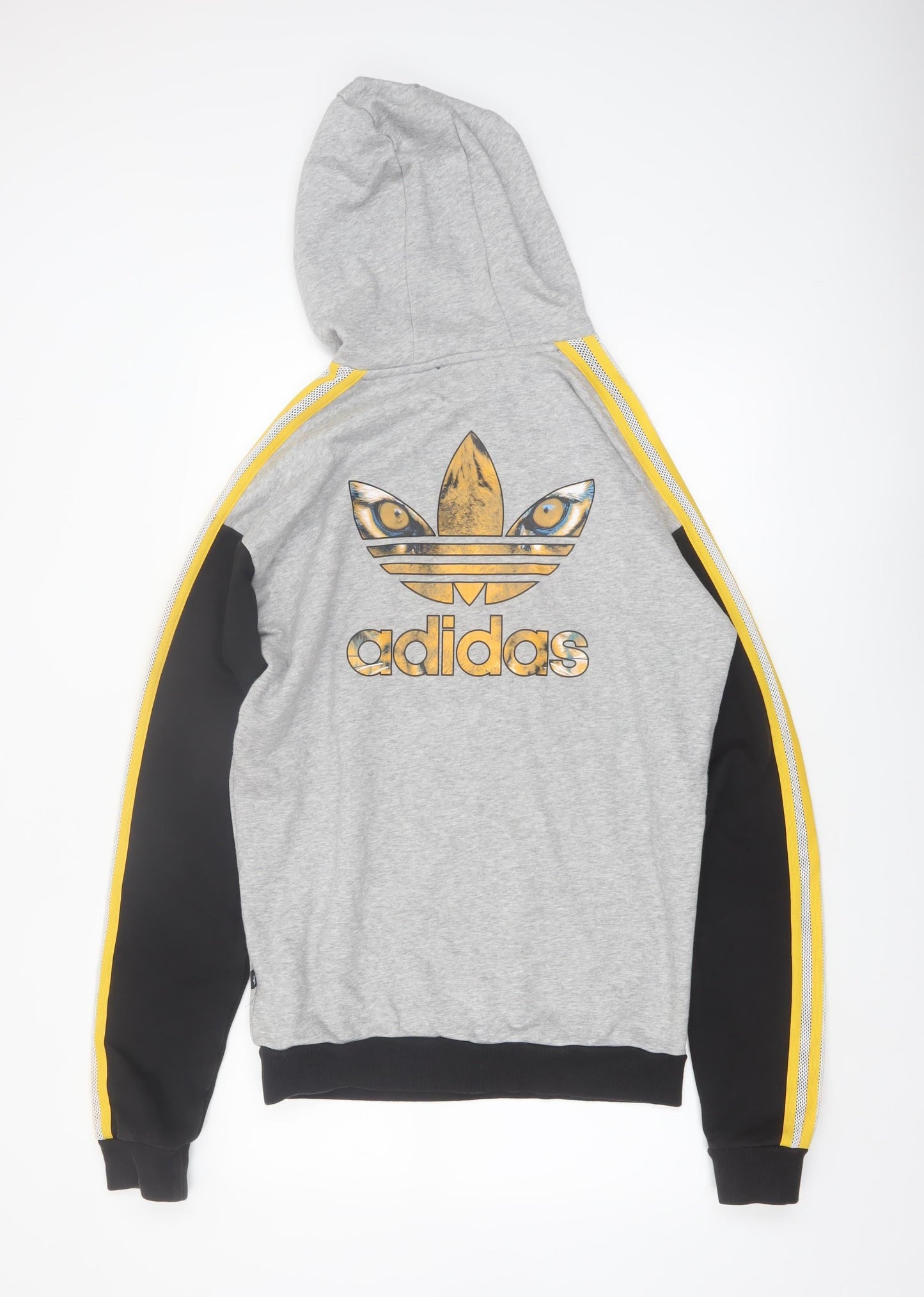 Adidas Women’s Grey Black Hoodie Rita Ora Medium Graphic Stars Pullover