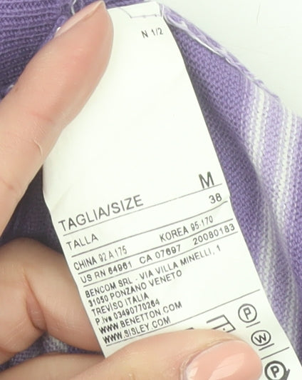 P.Life Men's Purple Striped V-Neck Sleeveless Knit Vest M