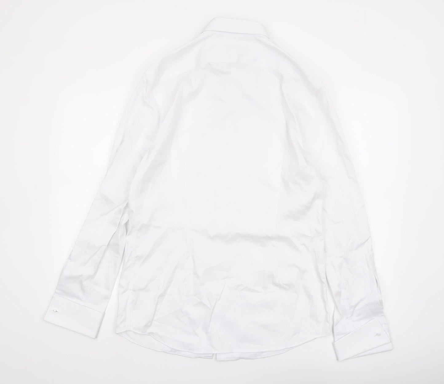 Marks and Spencer Men's White Slim Fit Pure Cotton Dress Shirt 15.5in