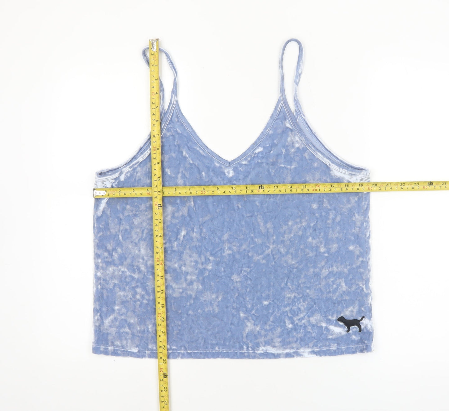 PINK Women’s Blue Velvet Camisole Tank Top L