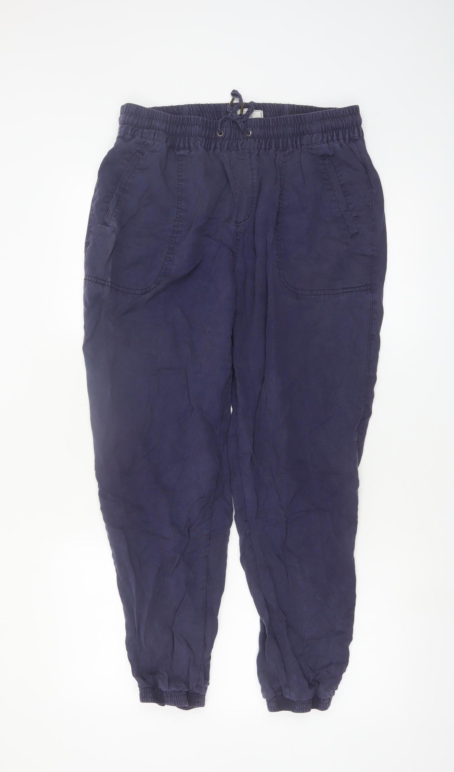 Fat Face Womens Blue Lyocell Jogger Trousers Size 14