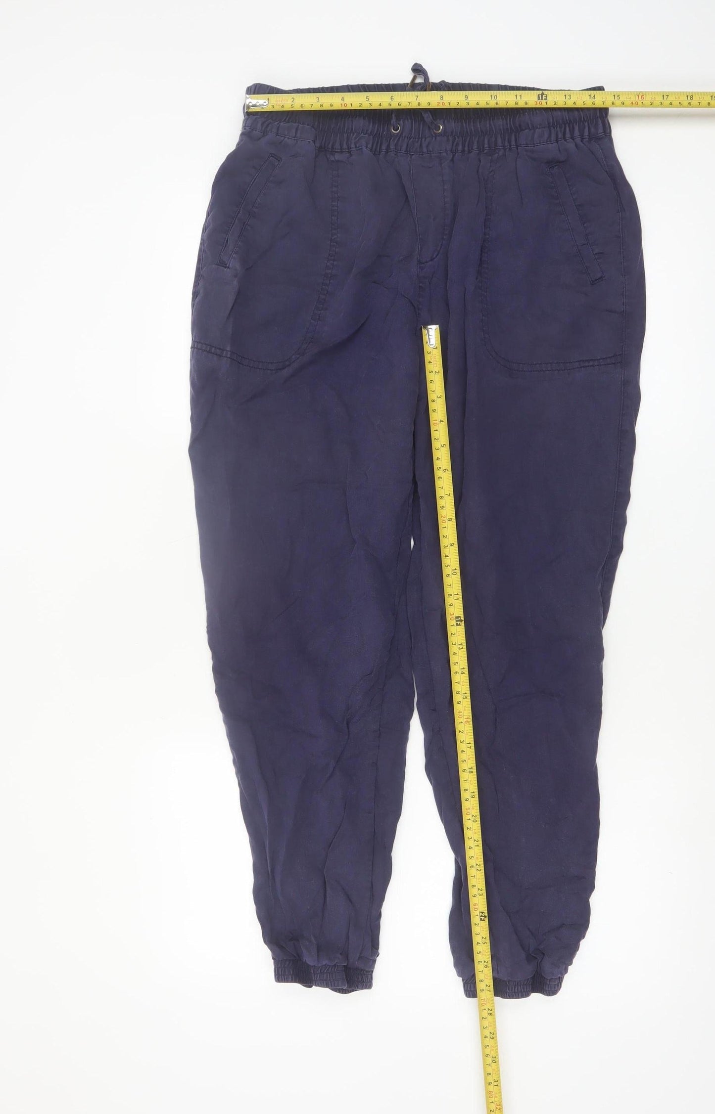 Fat Face Womens Blue Lyocell Jogger Trousers Size 14