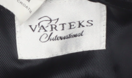 Varteks Men's Black Wool Cashmere Overcoat Size 40 Classic Fit