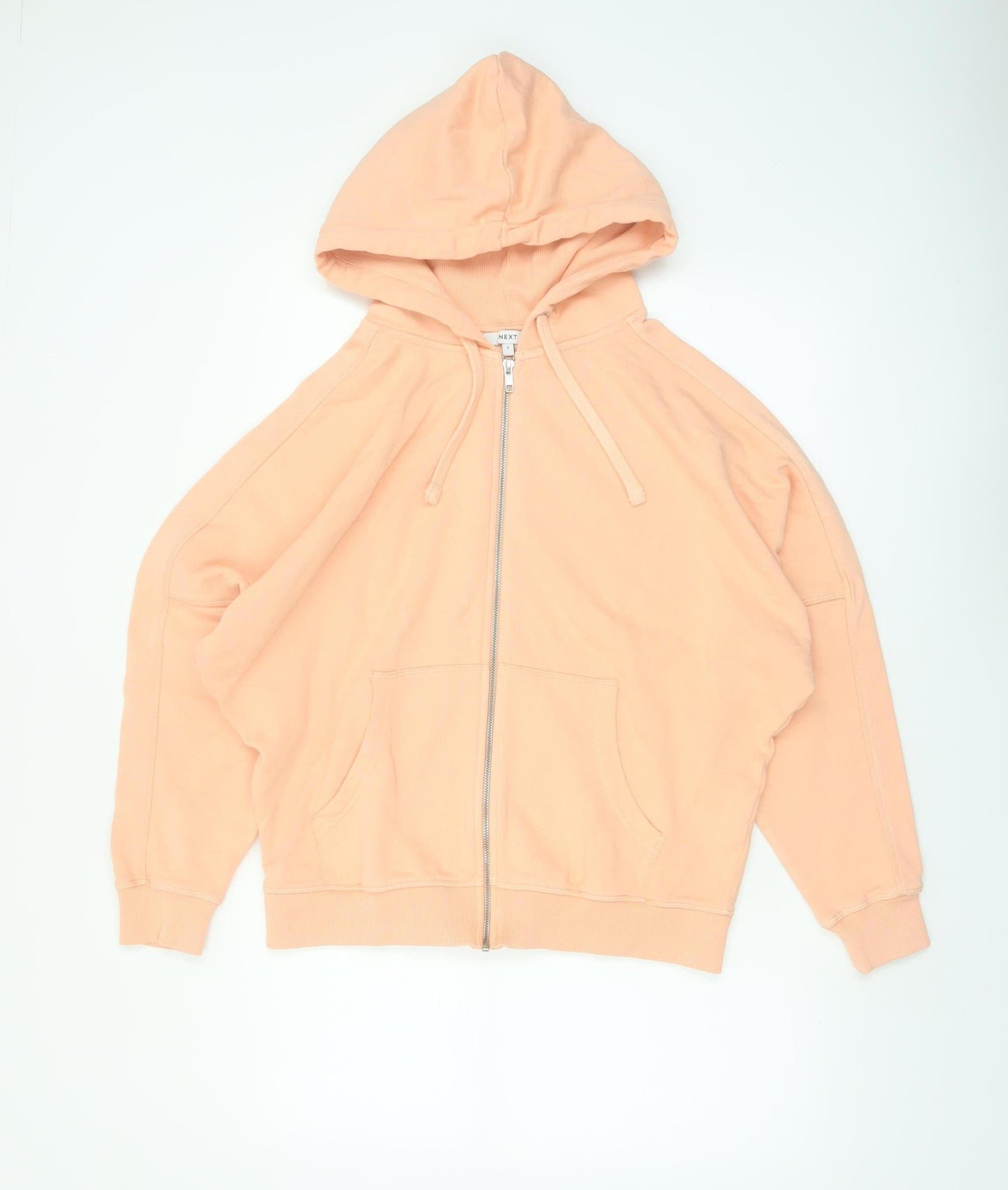 Next Women Peach Full Zip Hoodie Cotton M