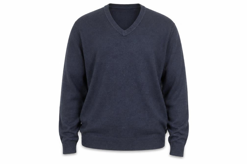 Dockers Men's Blue V-Neck Acrylic Pullover Jumper XL