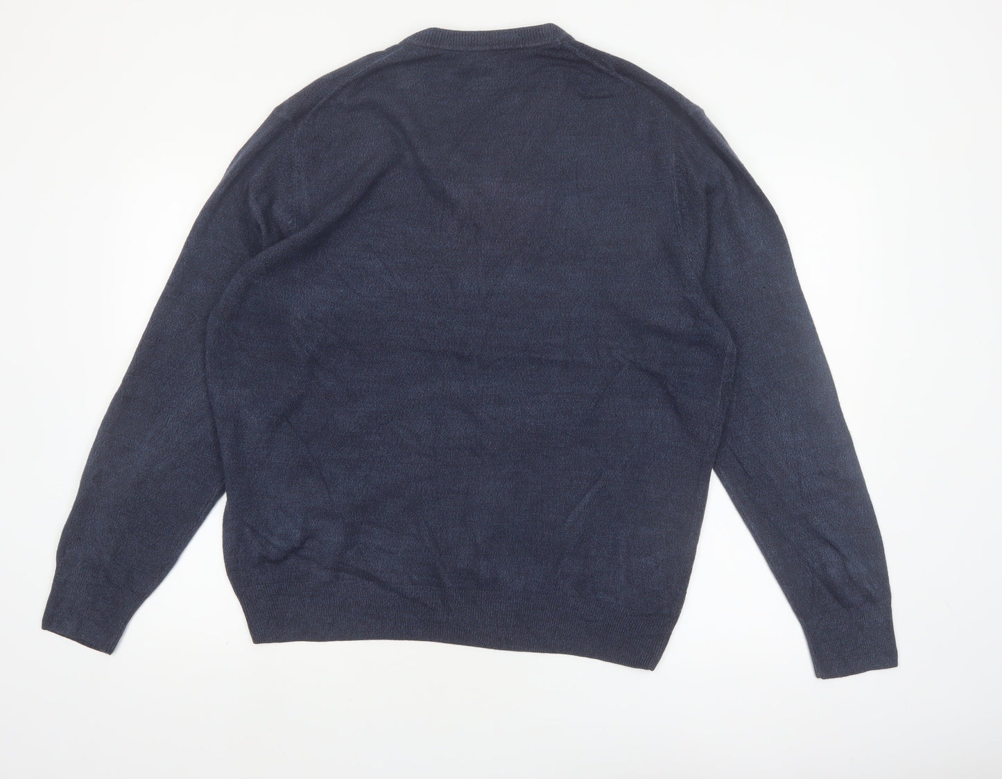 Dockers Men's Blue V-Neck Acrylic Pullover Jumper XL