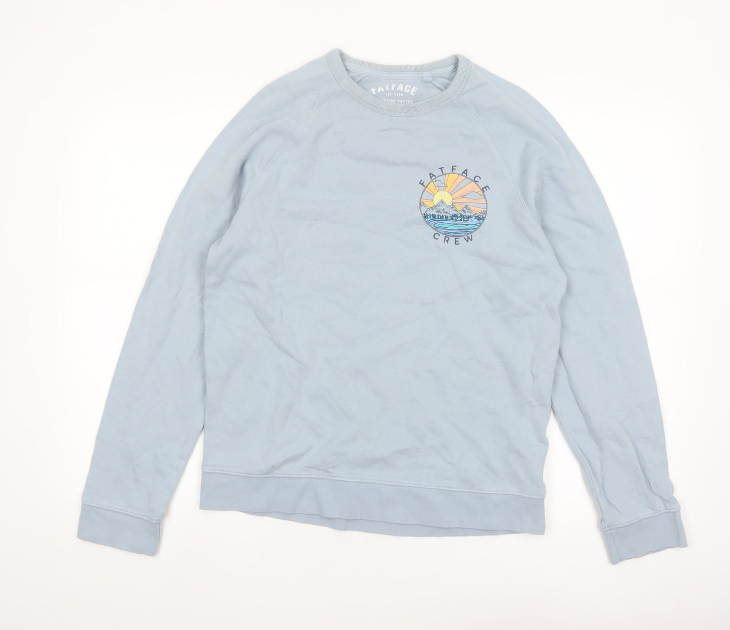 FatFace Women's Blue Cotton Crew Neck Pullover Sweatshirt XS
