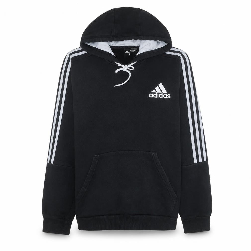 Adidas Men's Black Pullover Hoodie Size M Fleece Sportswear