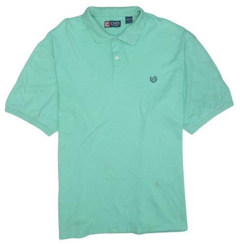 Chaps Men's Green Cotton Short Sleeve Polo Shirt XL