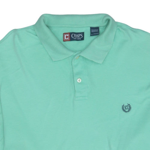Chaps Men's Green Cotton Short Sleeve Polo Shirt XL