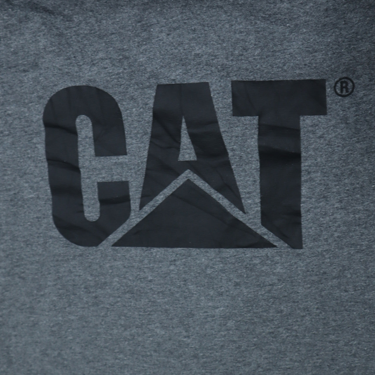 CAT Men's Grey XL Graphic Logo Workwear Cotton T-Shirt