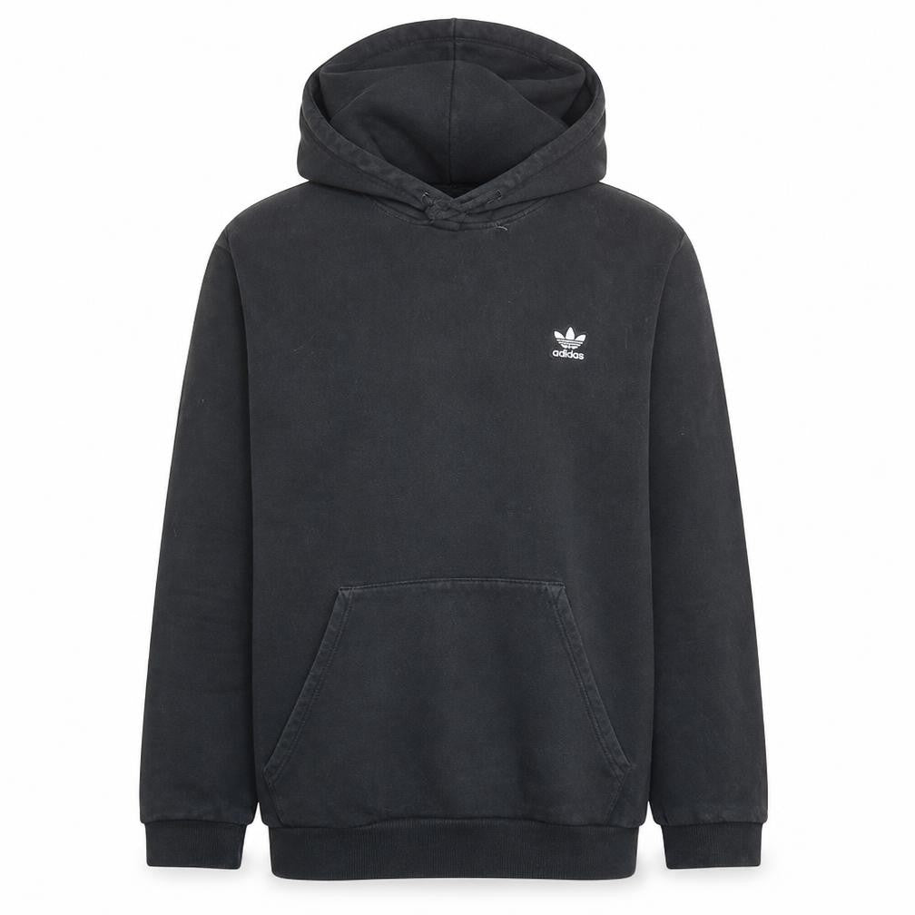 Adidas Mens Black Pullover Hoodie L Regular Fit Sports Style