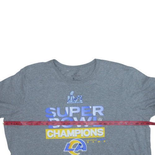Nike Men's Grey LA Rams Super Bowl Champions T-Shirt Size L