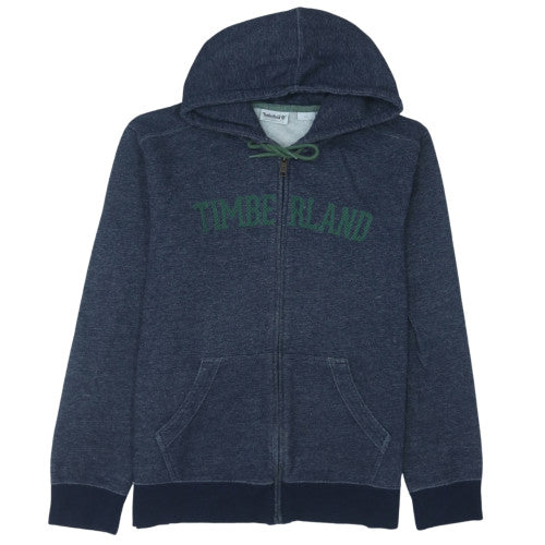 Timberland Men's Blue Full Zip Hoodie Size L Fleece Sweatshirt